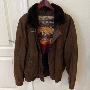 Marco Pierguidi leather bomber jacket